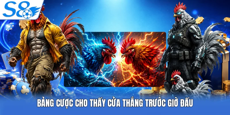 Bảng cược cho thấy cửa thắng trước giờ đấu